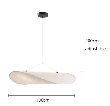 Suspension LED en Soie Tricotée Main, Luminaire Moderne pour Ambiance Chaleureuse