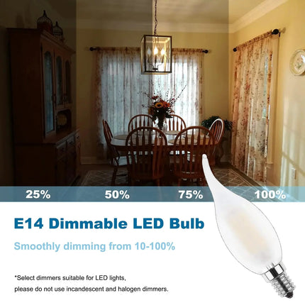Ampoule LED bougie rétro dimmable C35 E14 4W 2700K blanc chaud - Luminous Place