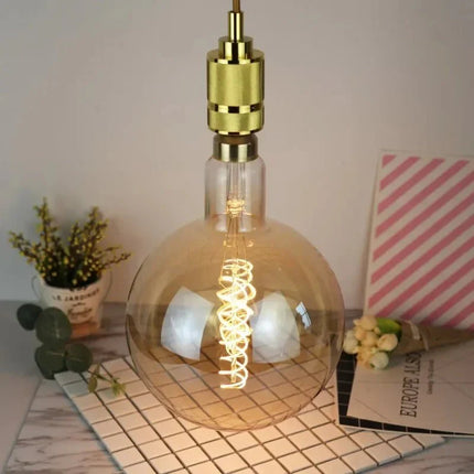 Ampoule LED décorative G200 globe ambre 6W 220V lumière chaude - Luminous Place