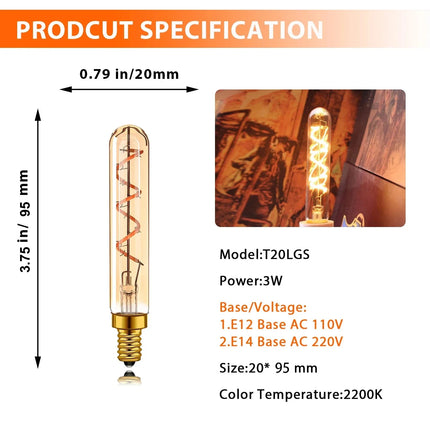 Ampoule LED filament spirale vintage E27 verre teinté or 3W dimmable ambiance chaleureuse - Luminous Place