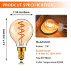 G40G 1.5W E14 / 110V / Lumière chaude 2200K|Oui