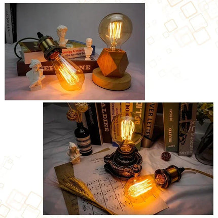 Ampoule Edison Vintage E27 40W, lumière filament chaude, lot de 6 pièces - Luminous Place