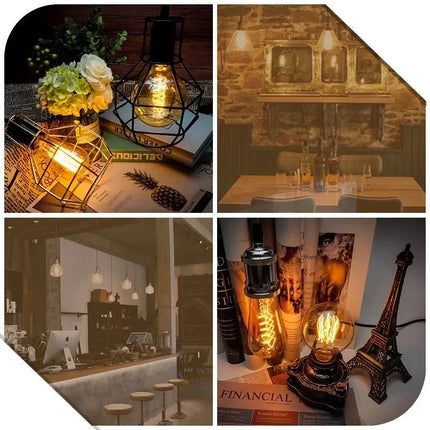 Ampoule Edison Vintage E27 40W, lumière filament chaude, lot de 6 pièces - Luminous Place