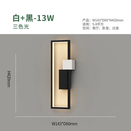 Applique Murale LED Moderne en Aluminium, Éclairage Ambiance Chaleureuse pour Intérieur