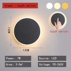 13cm Noir Commutateur à bande / 3 couleurs - dimmable