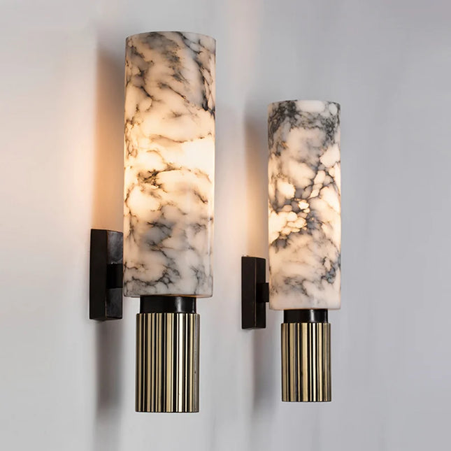 Applique Murale LED en Marbre Naturel, Design Moderne et Luxueux pour Intérieur