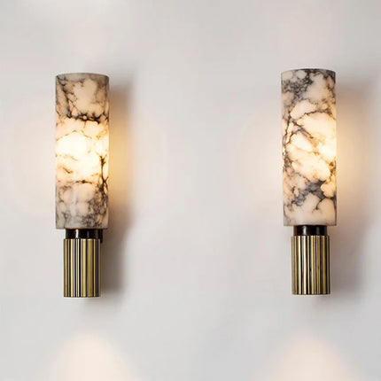 Applique Murale LED en Marbre Naturel, Design Moderne et Luxueux pour Intérieur