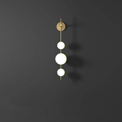 Applique Murale Verticale Globle Cuivre LED pour Salon et Chambre