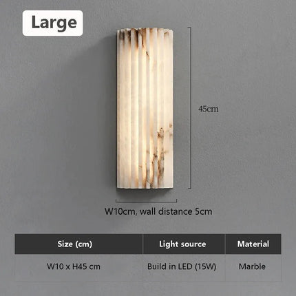 Applique Murale en Marbre de Luxe - Design Minimaliste Postmoderne Français, Éclairage Villa - Luminous Place