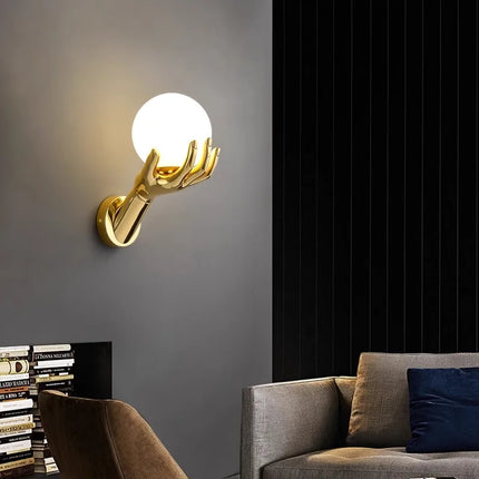 Applique Murale LED Moderne en Résine et Verre Dépoli pour Intérieur