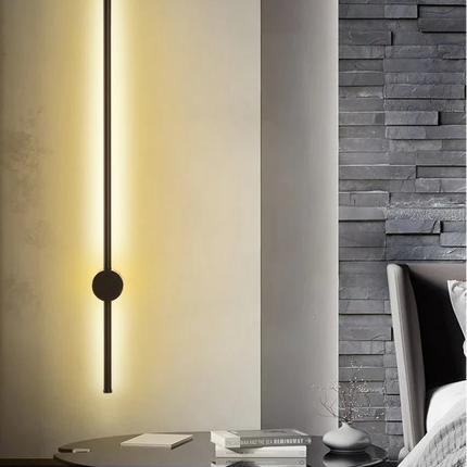 Applique Murale LED Moderne Longue en Aluminium pour Salon et Chambre, Lumière Chaude et Froid Ajustable - Luminous Place