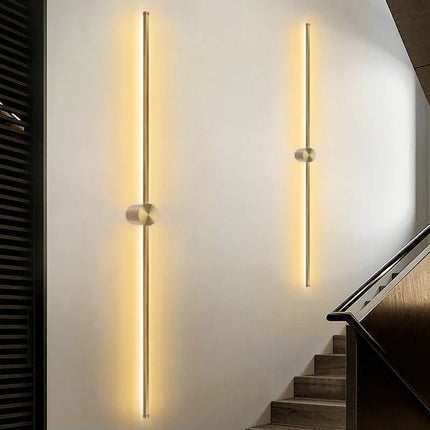 Applique Murale LED Moderne 100 - 120 cm Or et Blanc pour Intérieur - Luminous Place