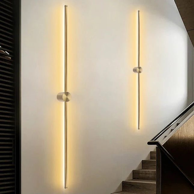 Applique Murale LED Moderne 100 - 120 cm Or et Blanc pour Intérieur - Luminous Place