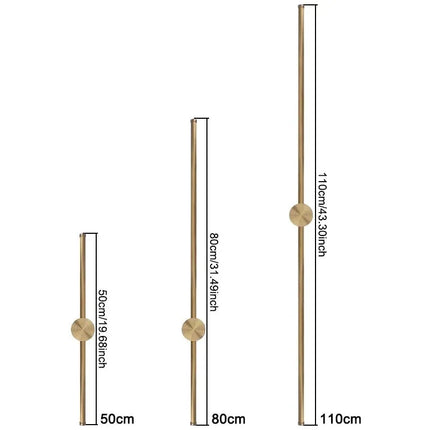 Applique Murale LED Moderne 100 - 120 cm Or et Blanc pour Intérieur - Luminous Place