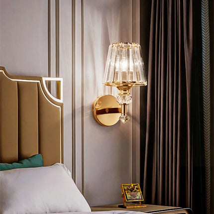 Applique Murale LED Moderne en Cristal avec Abat-jour pour Intérieur Cosy