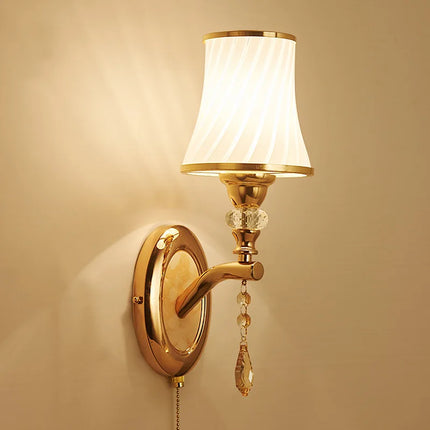 Applique Murale LED Moderne en Cristal avec Abat-jour pour Intérieur Cosy