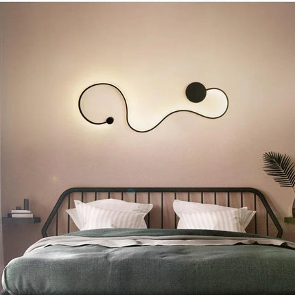 Applique Murale LED Design Nordique Moderne en Métal pour Salon et Chambre