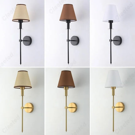 Applique Murale LED en Tissu Moderne, Luminaire Décoratif pour Chambre et Salon