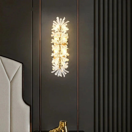 Applique Murale LED Métal Doré Cristal Moderne G4 110 - 220V pour Salon et Chevet - Luminous Place