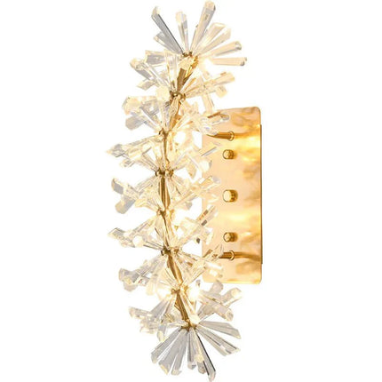 Applique Murale LED Métal Doré Cristal Moderne G4 110 - 220V pour Salon et Chevet - Luminous Place