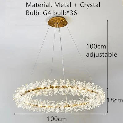 Applique Murale LED Métal Doré Cristal Moderne G4 110 - 220V pour Salon et Chevet - Luminous Place