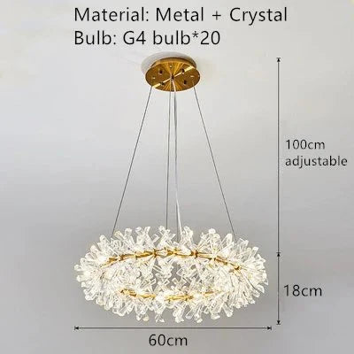 Applique Murale LED Métal Doré Cristal Moderne G4 110 - 220V pour Salon et Chevet - Luminous Place