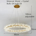 de Diamètre 80cm / Blanc chaud (2700-3500K)
