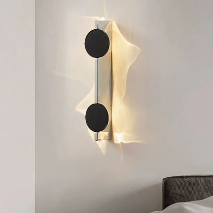 Applique Murale LED Moderne en Acier Inoxydable, Design Ondulé Rotatif, Ambiance Chaleureuse