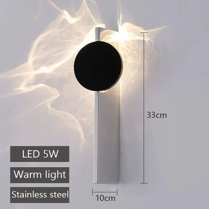 Applique Murale LED Moderne en Acier Inoxydable, Design Ondulé Rotatif, Ambiance Chaleureuse