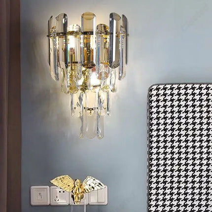 Applique Murale LED Cristal Moderne pour Salon et Chambre