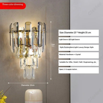 Applique Murale LED Cristal Moderne pour Salon et Chambre