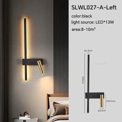 Applique Murale LED Moderne en Aluminium avec Lumière Chaude pour Salon et Chambre - Luminous Place