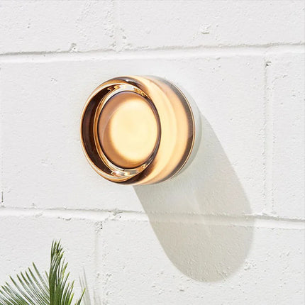 Applique Murale Ronde Moderne LED en Aluminium, Lumière Chaude Ambiante