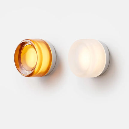 Applique Murale Ronde Moderne LED en Aluminium, Lumière Chaude Ambiante