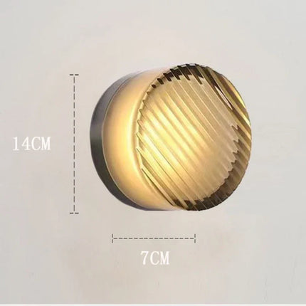 Applique Murale Ronde Moderne LED en Aluminium, Lumière Chaude Ambiante