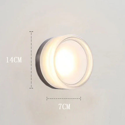 Applique Murale Ronde Moderne LED en Aluminium, Lumière Chaude Ambiante