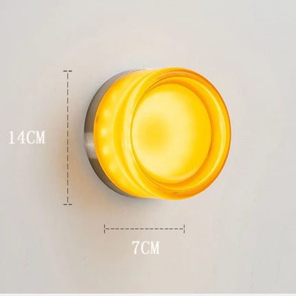 Applique Murale Ronde Moderne LED en Aluminium, Lumière Chaude Ambiante