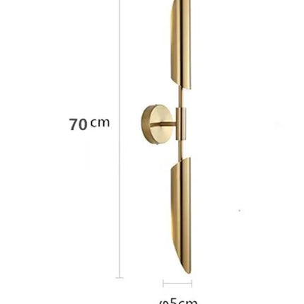 Applique Murale LED Métal Cuivre Design Nordique Post-Moderne pour Intérieur