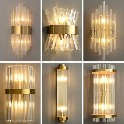 Applique Murale LED Cristal Moderne, Éclairage Ambiance Salon et Chambre