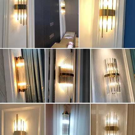 Applique Murale LED Cristal Moderne, Éclairage Ambiance Salon et Chambre