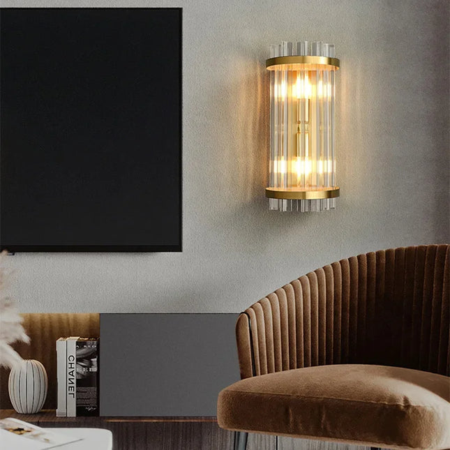 Applique Murale LED Cristal Moderne, Éclairage Ambiance Salon et Chambre