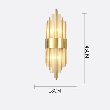 Applique Murale LED Cristal Moderne, Éclairage Ambiance Salon et Chambre