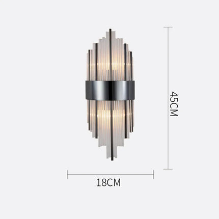 Applique Murale LED Cristal Moderne, Éclairage Ambiance Salon et Chambre