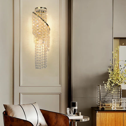 Applique Murale Cristal K9 Luxe avec Pompon, Lumière Chaude Ambiance Cosy