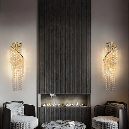 Applique Murale Cristal K9 Luxe avec Pompon, Lumière Chaude Ambiance Cosy