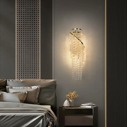 Applique Murale Cristal K9 Luxe avec Pompon, Lumière Chaude Ambiance Cosy