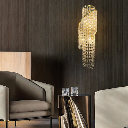 Applique Murale Cristal K9 Luxe avec Pompon, Lumière Chaude Ambiance Cosy