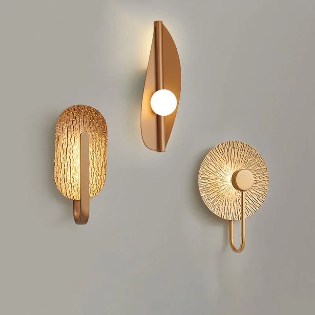 Applique Murale Leaf en Alliage Forgé, Lumière Chaude Décorative pour Chambre et Salon