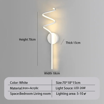 Applique Murale LED Moderne en Aluminium, Luminaire Décoratif pour Salon et Couloir