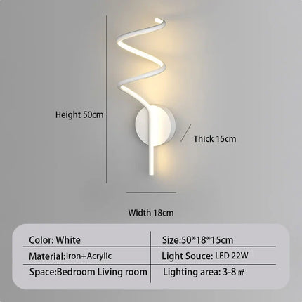 Applique Murale LED Moderne en Aluminium, Luminaire Décoratif pour Salon et Couloir